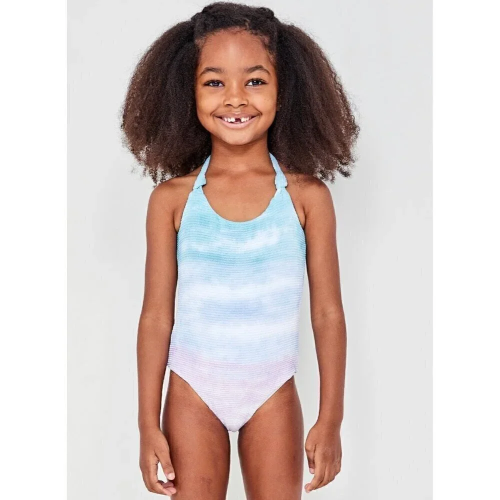 NWT Bella Dahl Girls Knotted One-Piece Swimsuit 2/3
